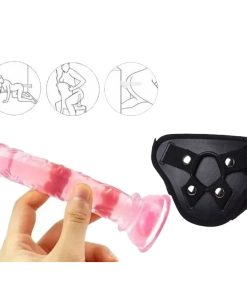 Arnes Femenino Ajustable + Dildo Realista Mediano Ventosa