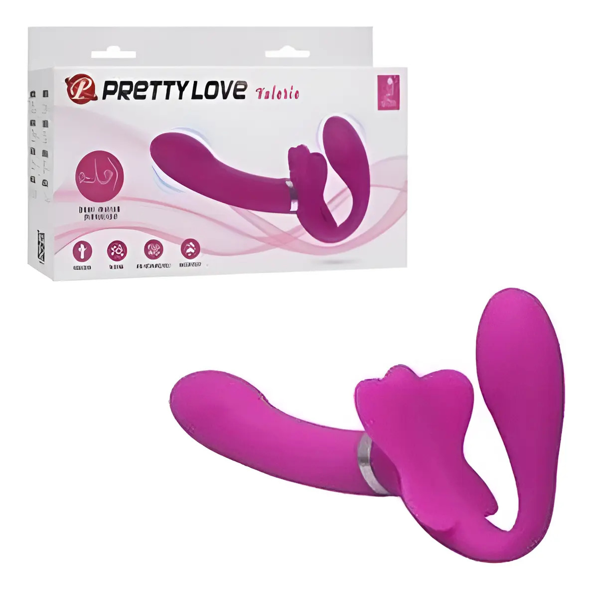 Vibrador Strapless Pretty Love Valerie Doble EstÂ’mulo Usb
