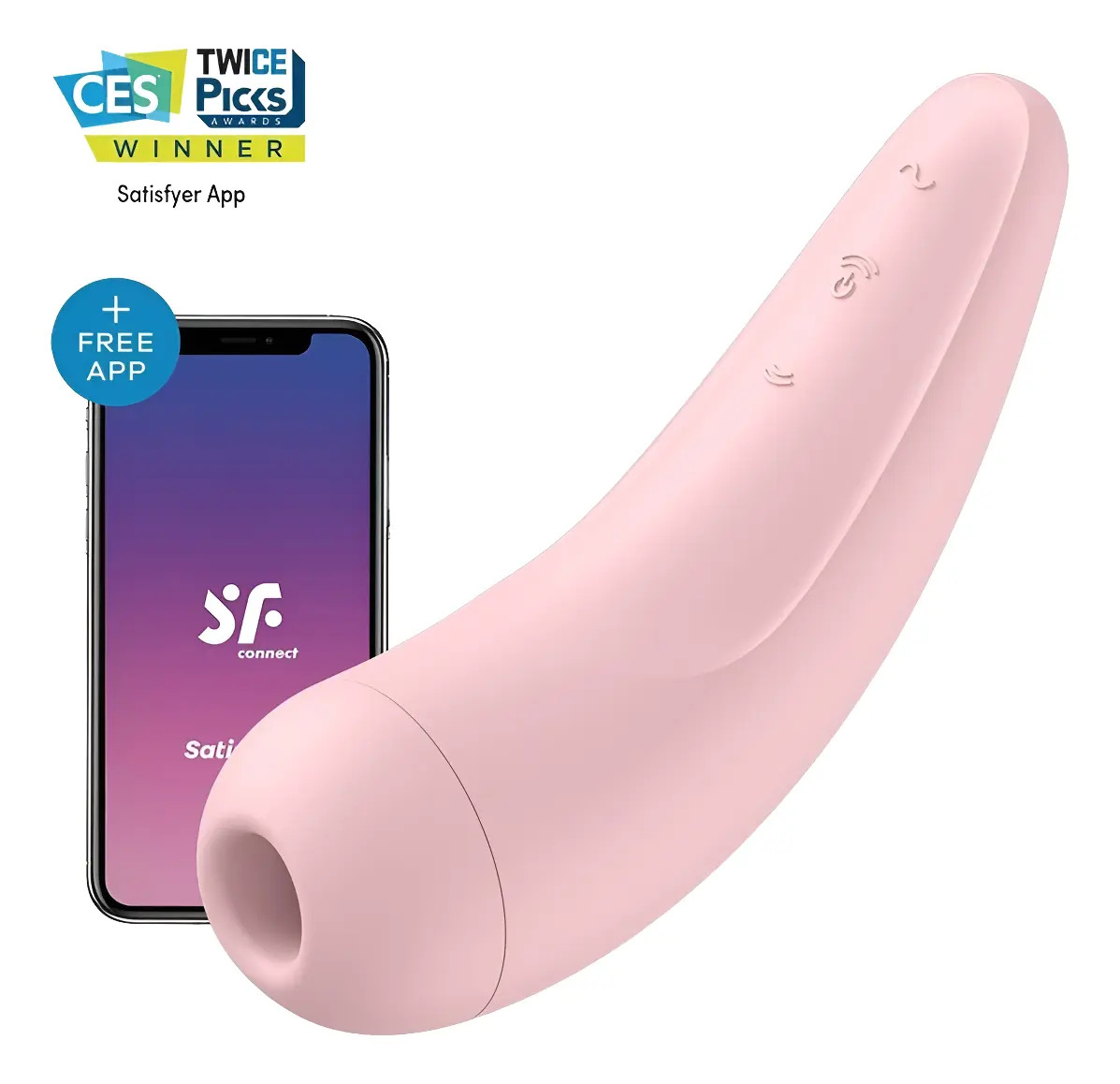 Estimulador De Ondas Vibracin App Movil Satisfyer Curvy 2+ - Imagen 2