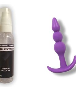 Plug Anal Gradual + Lubricante Anal Fuerte Efecto Anestesico