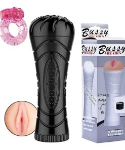Masturbador Masculino Realista Vibracin + Anillo Vibrador