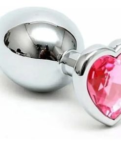 Plug Dilatador Anal Metalizado Joya Corazn - M