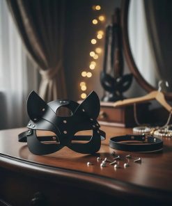 Alternative view of Antifaz De Gata Juego De Roles Cosplay Fiestas