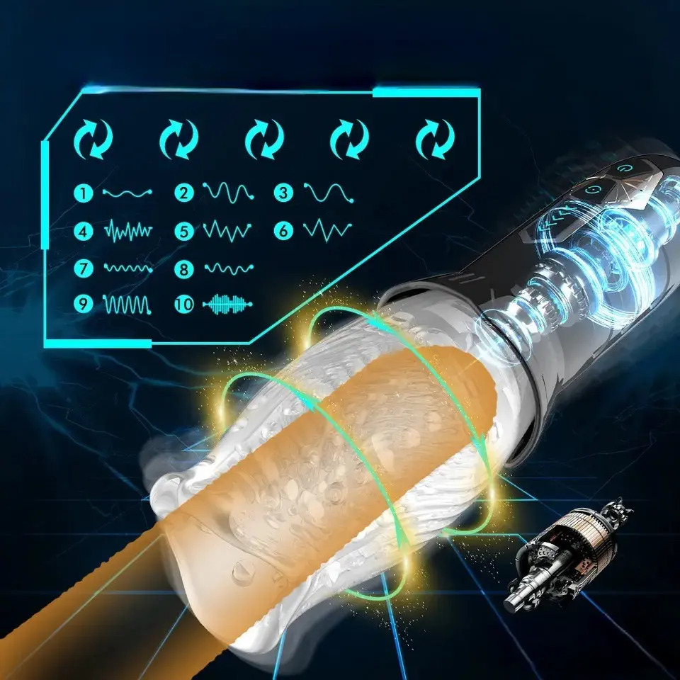 Masturbador Masculino Automatico Vibracin Rotacin - Imagen 6