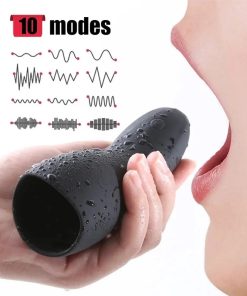 Alternative view of Masturbador Masculino Vibrador Glande Texturado Discreto Usb