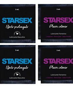 4 Sachet Starsex Lubricante Retardante Excitante O Dilatador