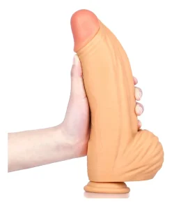 Dildo Grande Y Grueso Ventosa Texturado Flexible Super Ancho