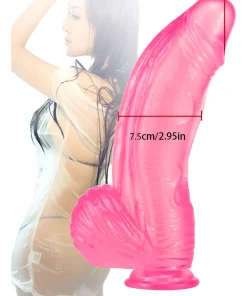 Alternative view of Dildo Grande Y Grueso Ventosa Texturado Flexible Super Ancho